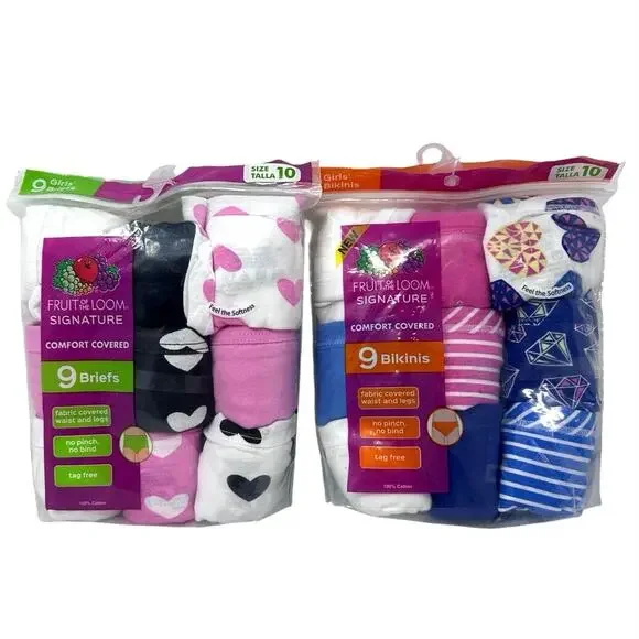 New in packages Fruit of the Loom 

girls bikini and brief under wear size 10 - Picture 7 of 7